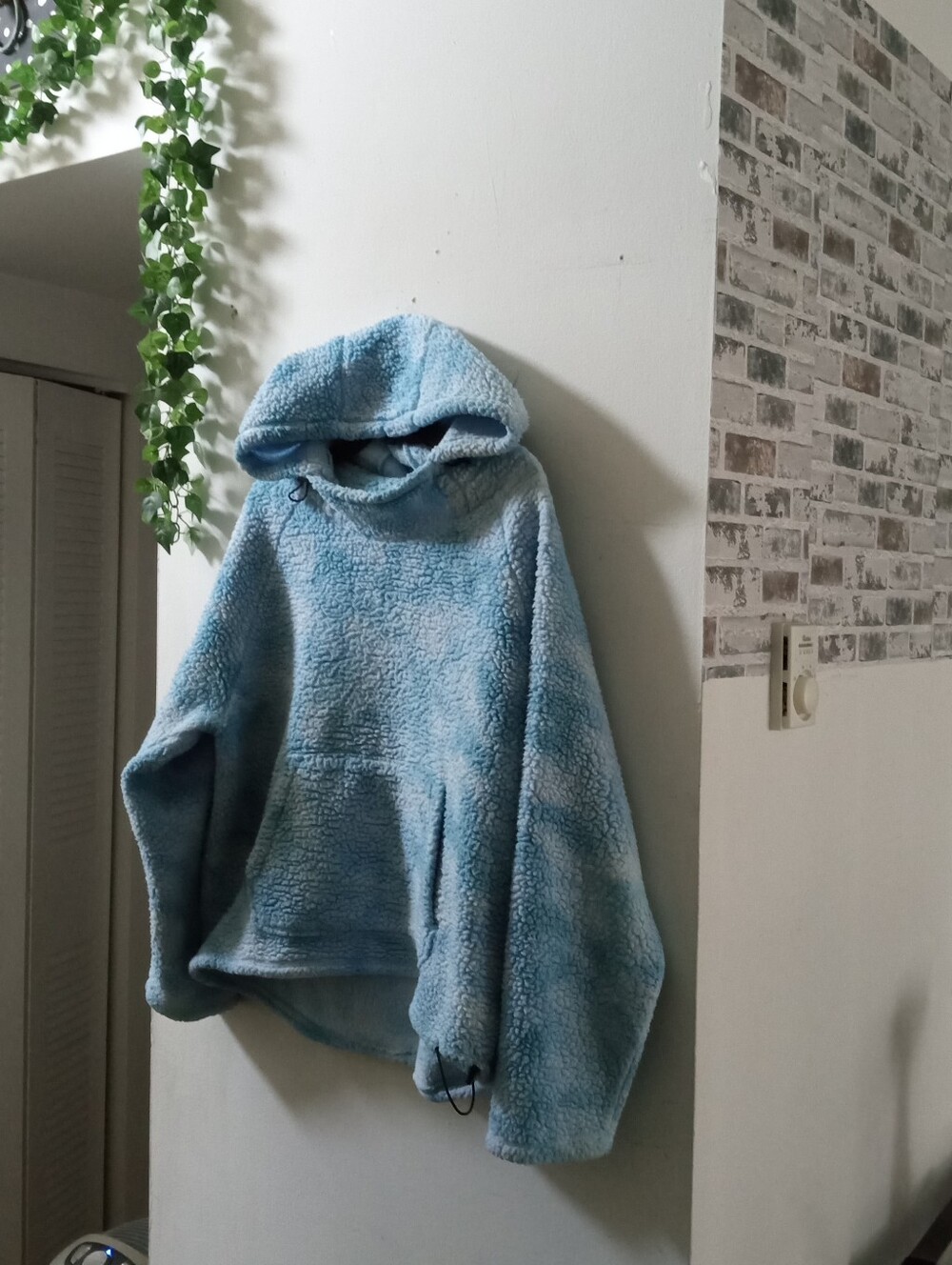 PINK Victoria's Secret Plush Blue Sherpa Hoodie